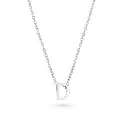 Beaverbrooks Silver Petite Initial D Necklace