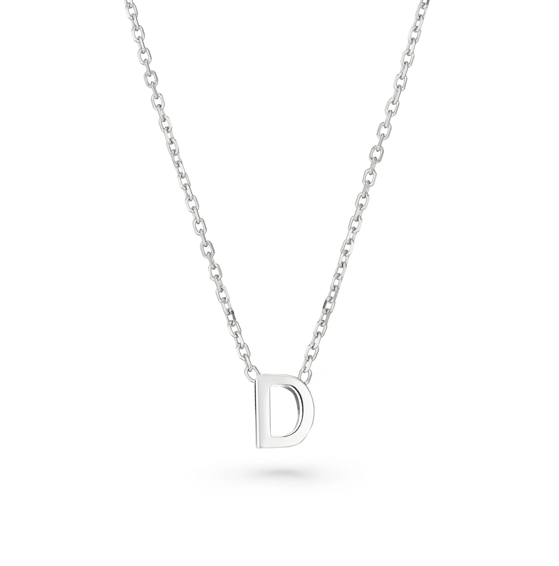 Beaverbrooks Silver Petite Initial D Necklace