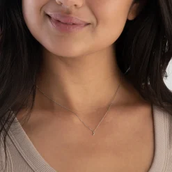 Beaverbrooks Silver Petite Initial J Necklace