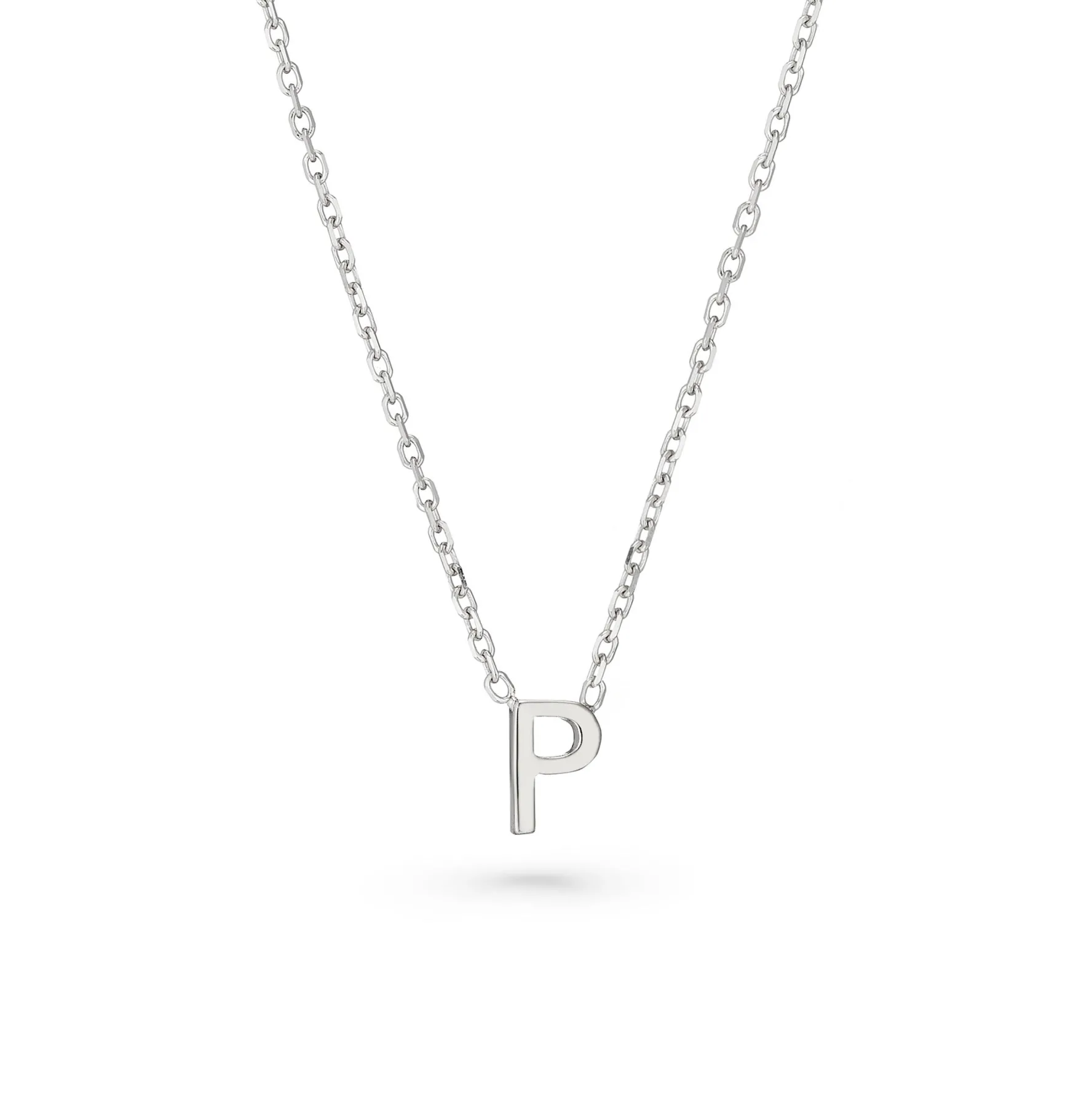 Beaverbrooks Silver Petite Initial P Necklace
