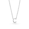 Beaverbrooks Silver Petite Initial C Necklace
