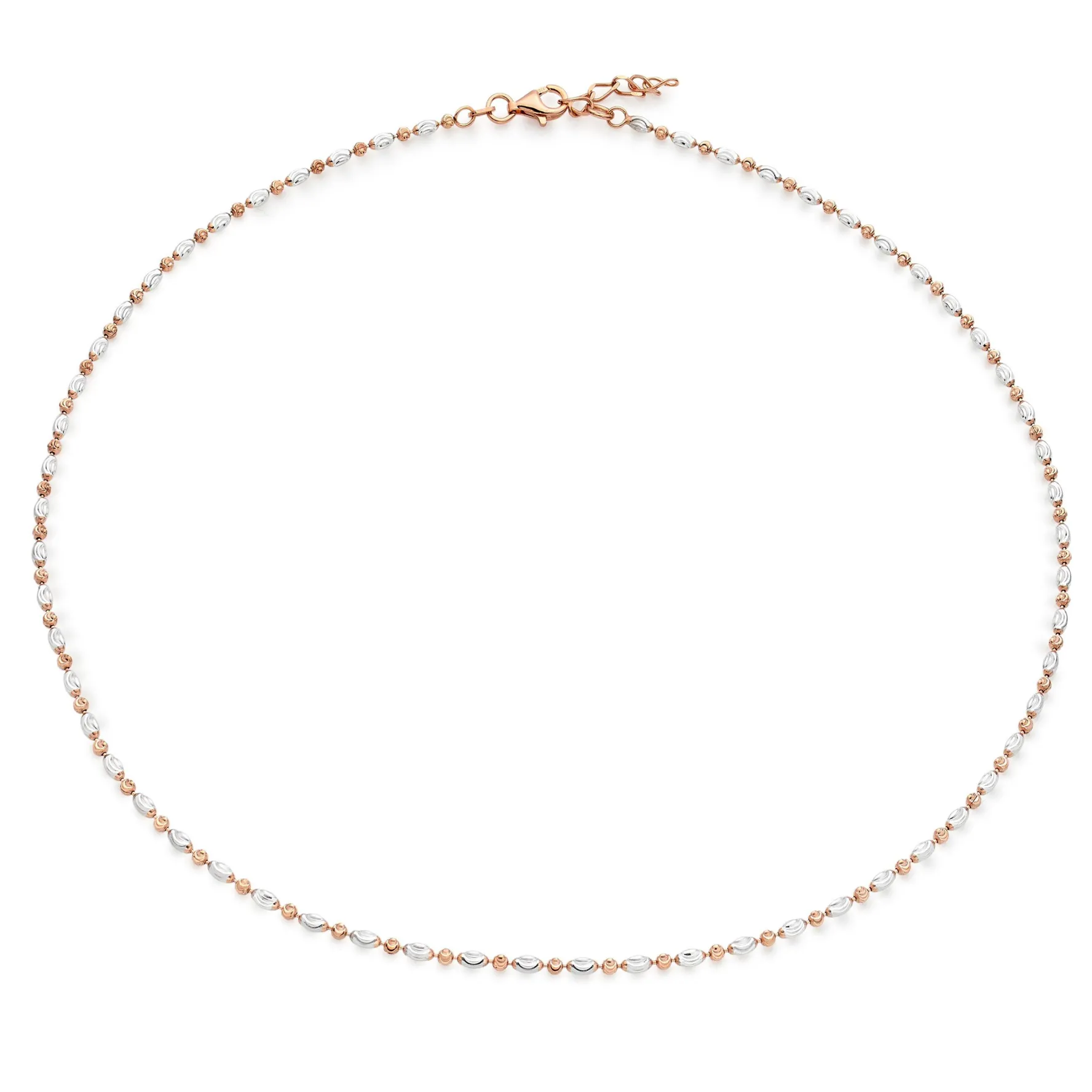 Beaverbrooks Silver Rose Gold Plated Necklace