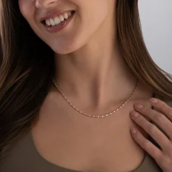 Beaverbrooks Silver Rose Gold Plated Necklace