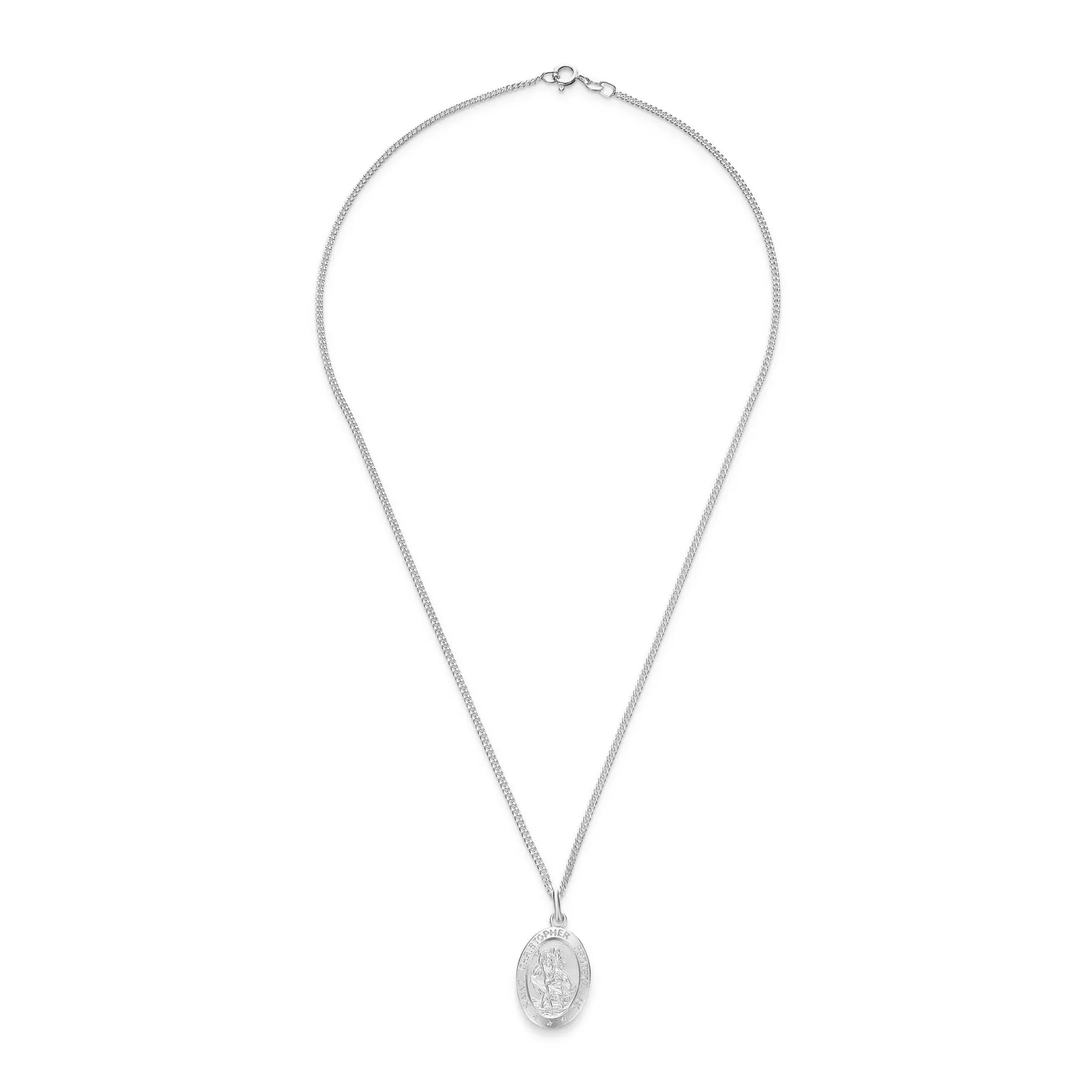 Beaverbrooks Silver Saint Christopher Pendant