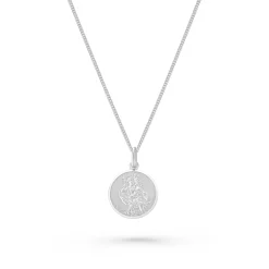 Beaverbrooks Silver Saint Christopher Pendant