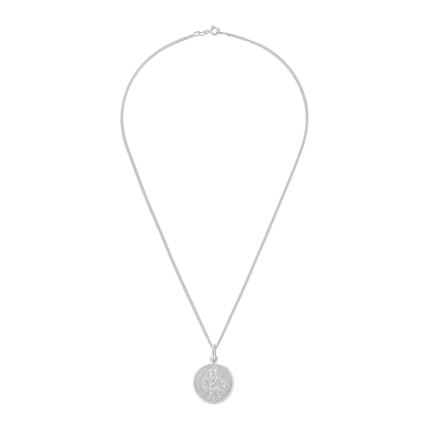 Beaverbrooks Silver Saint Christopher Pendant