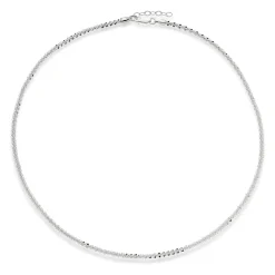Beaverbrooks Silver Sparkle Necklace