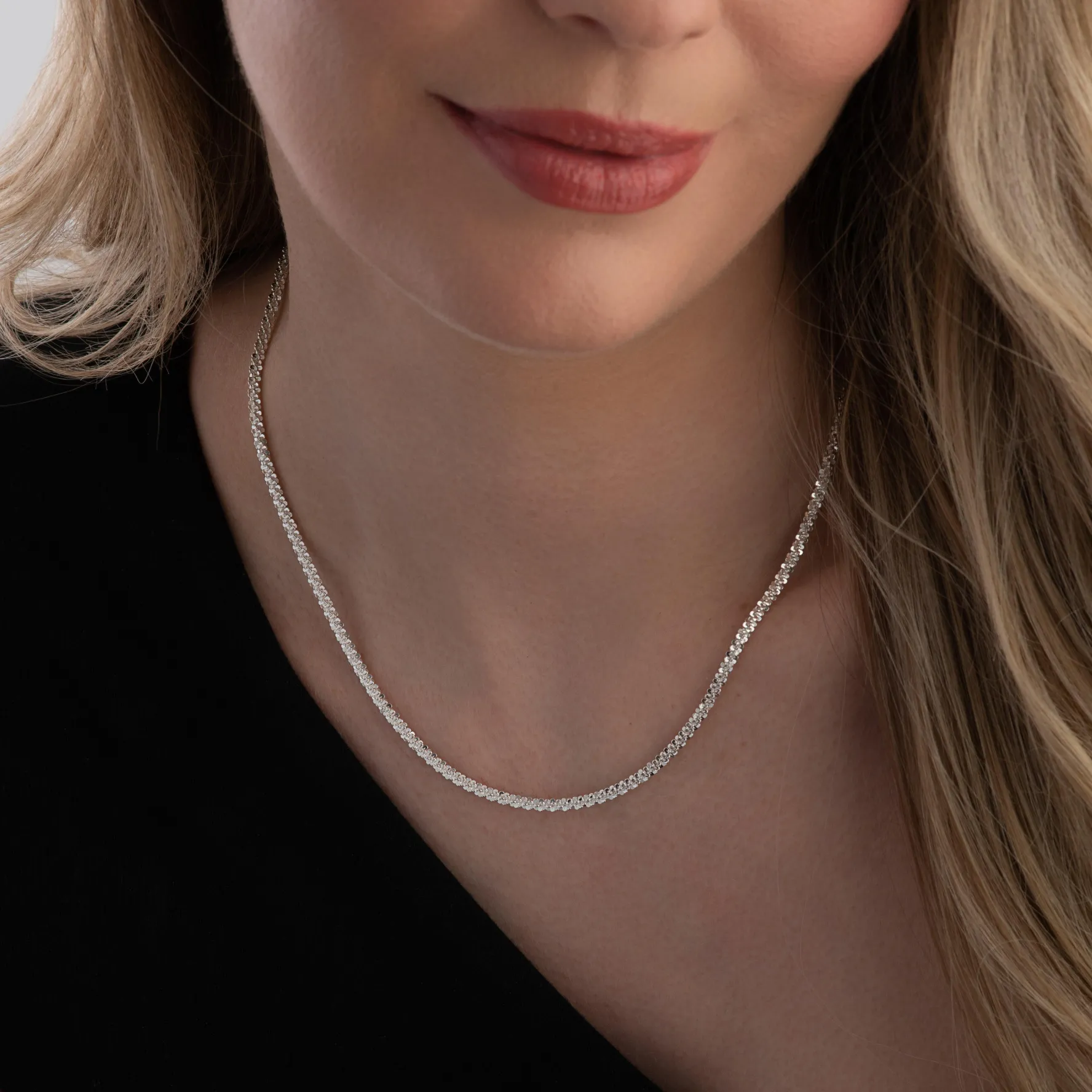 Beaverbrooks Silver Sparkle Necklace