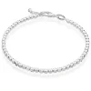 Beaverbrooks Silver Sparkle Cut Cube Bracelet