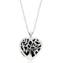 Beaverbrooks Silver Tree Heart Locket