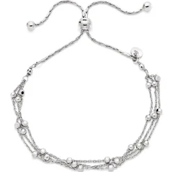 Beaverbrooks Silver Triple Strand Bracelet