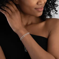 Beaverbrooks Silver Triple Strand Bracelet