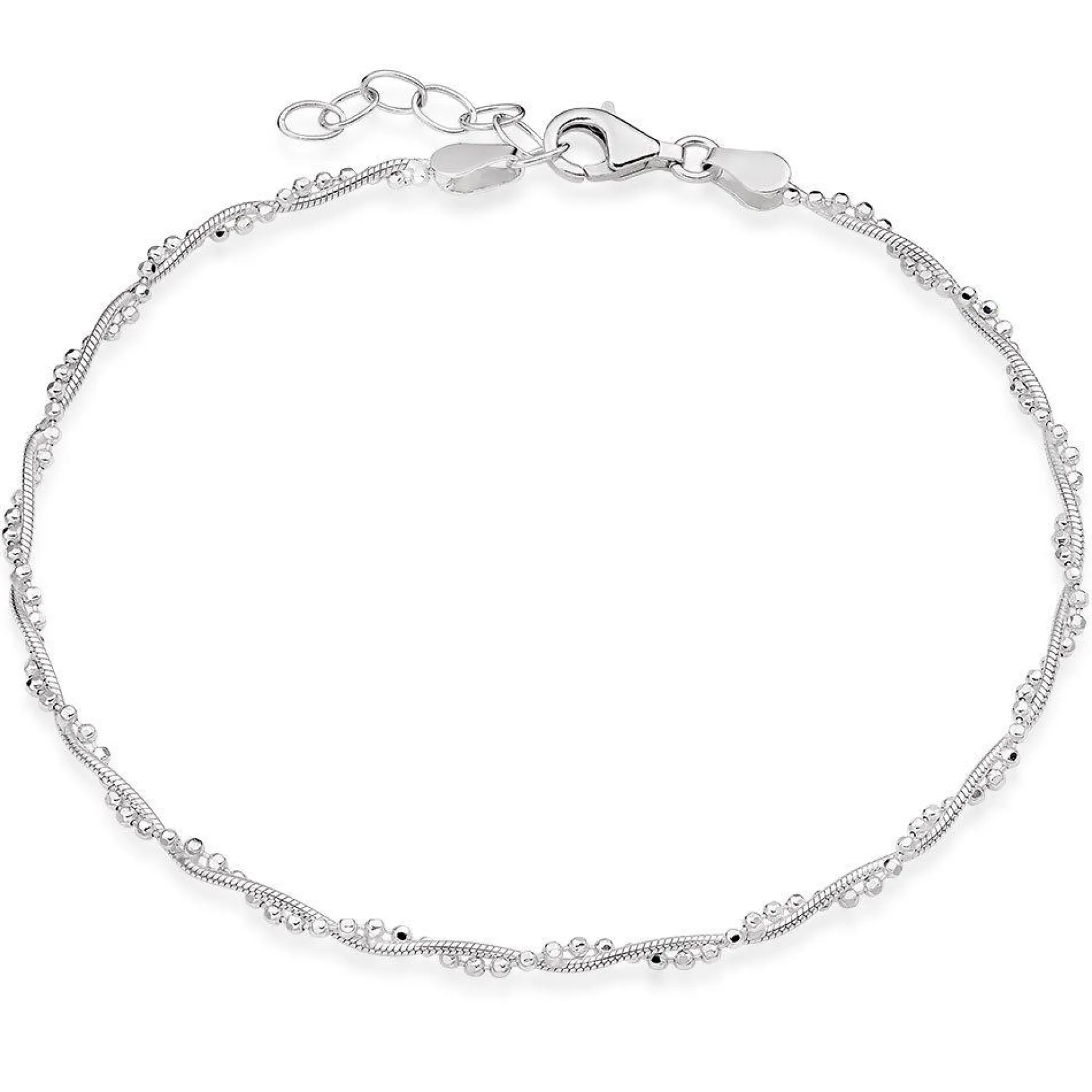 Beaverbrooks Silver Twist Anklet