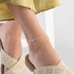 Beaverbrooks Silver Twist Anklet