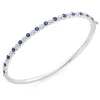 Beaverbrooks Starlit 18ct White Gold Sapphire Diamond Bangle