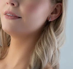 Beaverbrooks Starlit 18ct White Gold Diamond Hoop Earrings