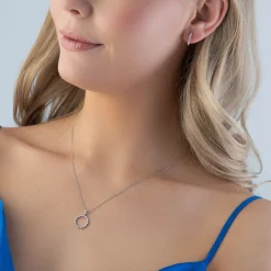 Beaverbrooks Starlit 18ct White Gold Diamond Hoop Earrings