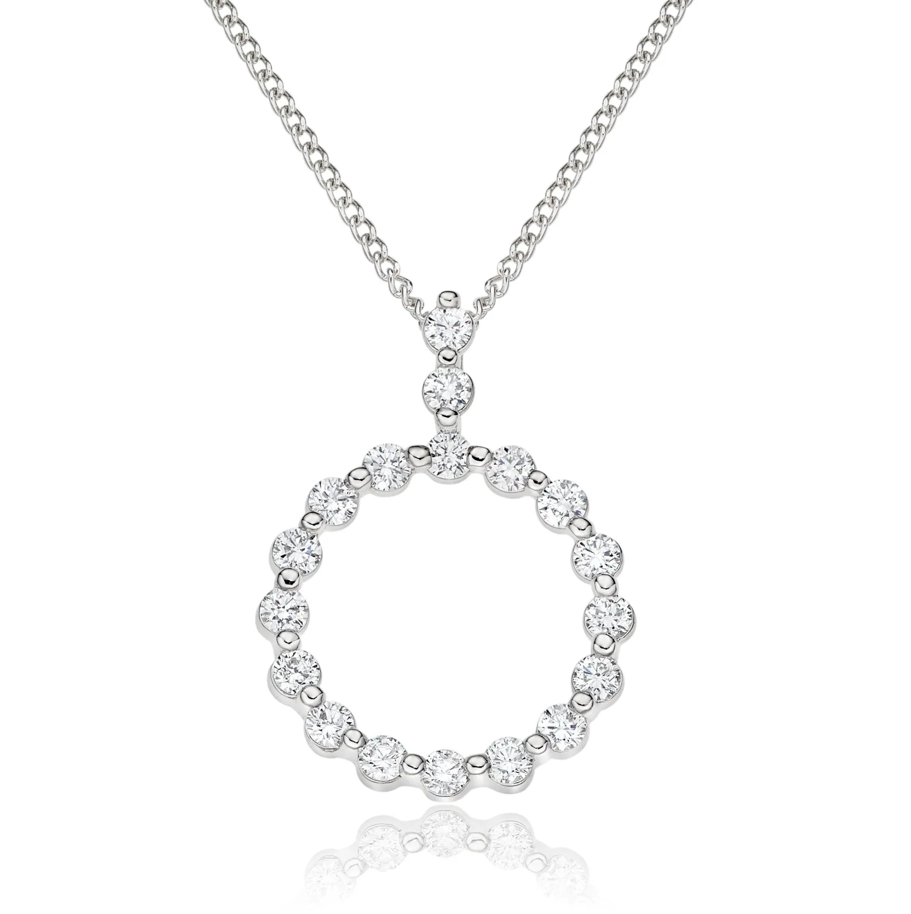 Beaverbrooks Starlit 18ct White Gold Diamond Pendant