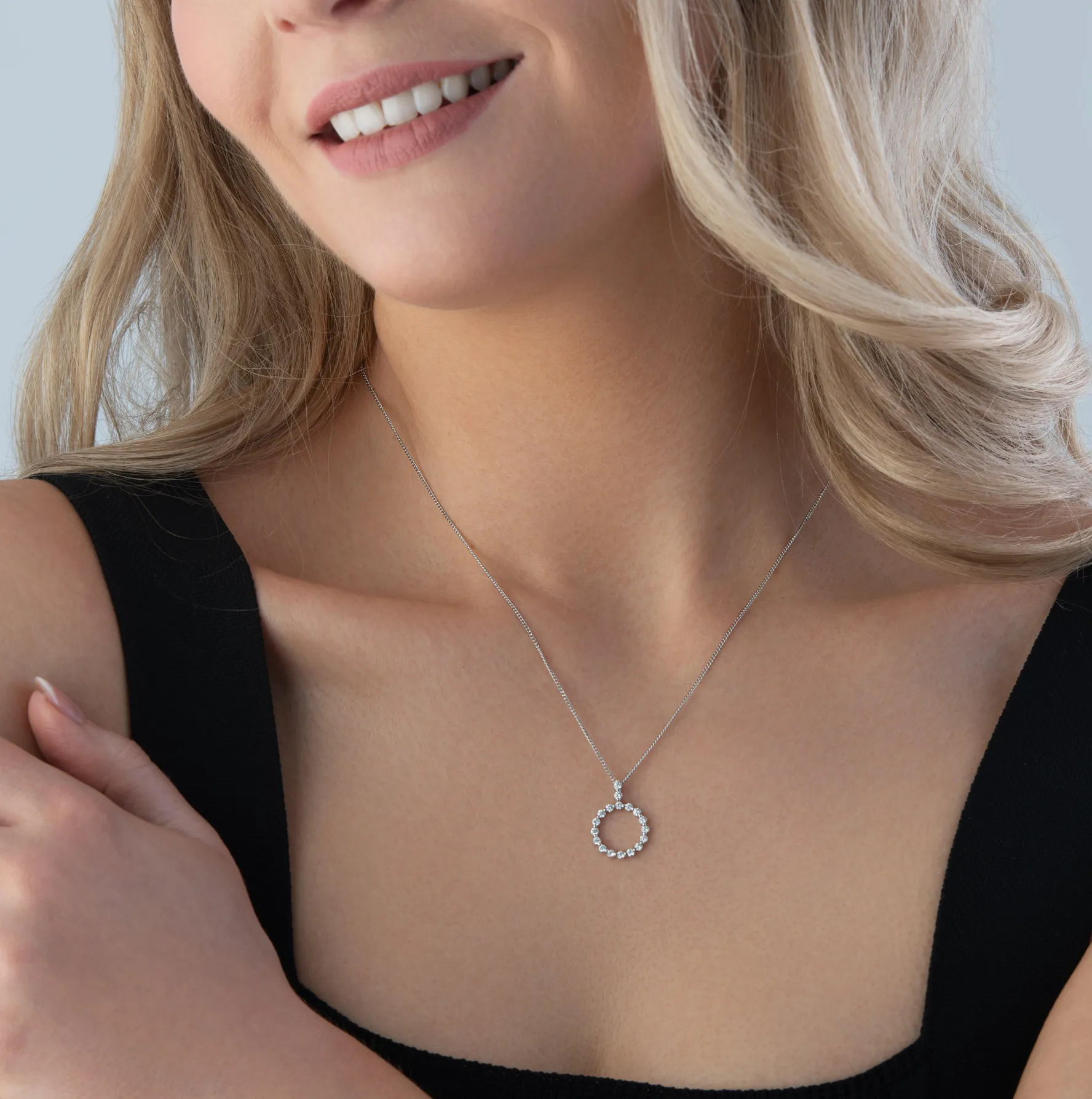 Beaverbrooks Starlit 18ct White Gold Diamond Pendant