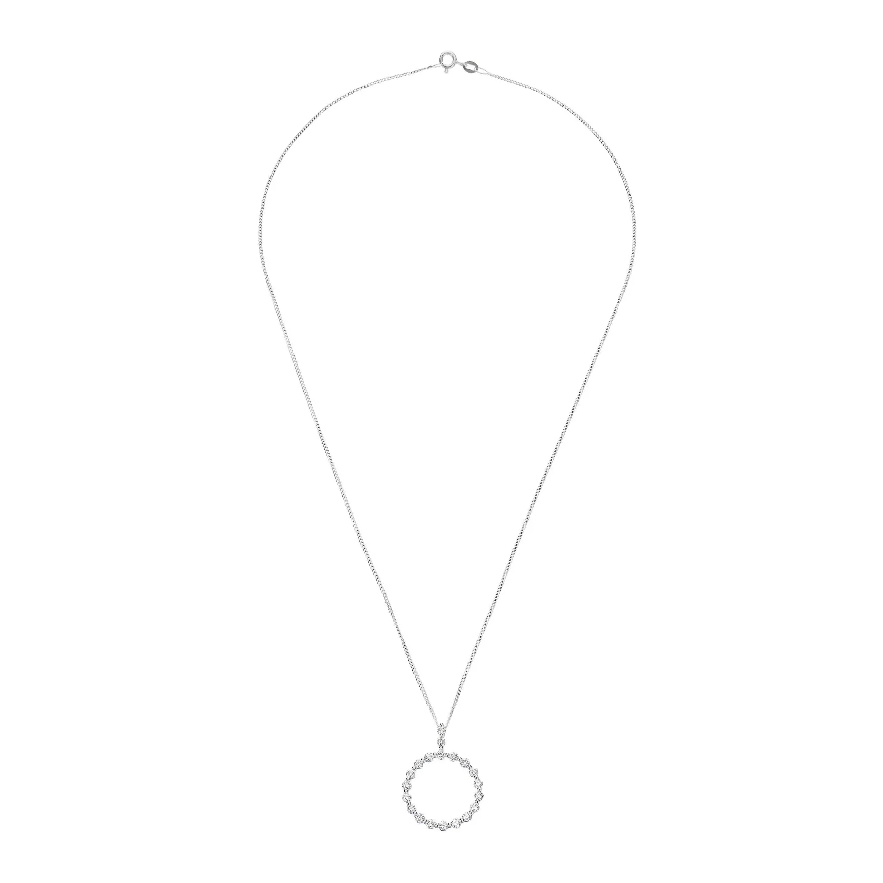 Beaverbrooks Starlit 18ct White Gold Diamond Pendant