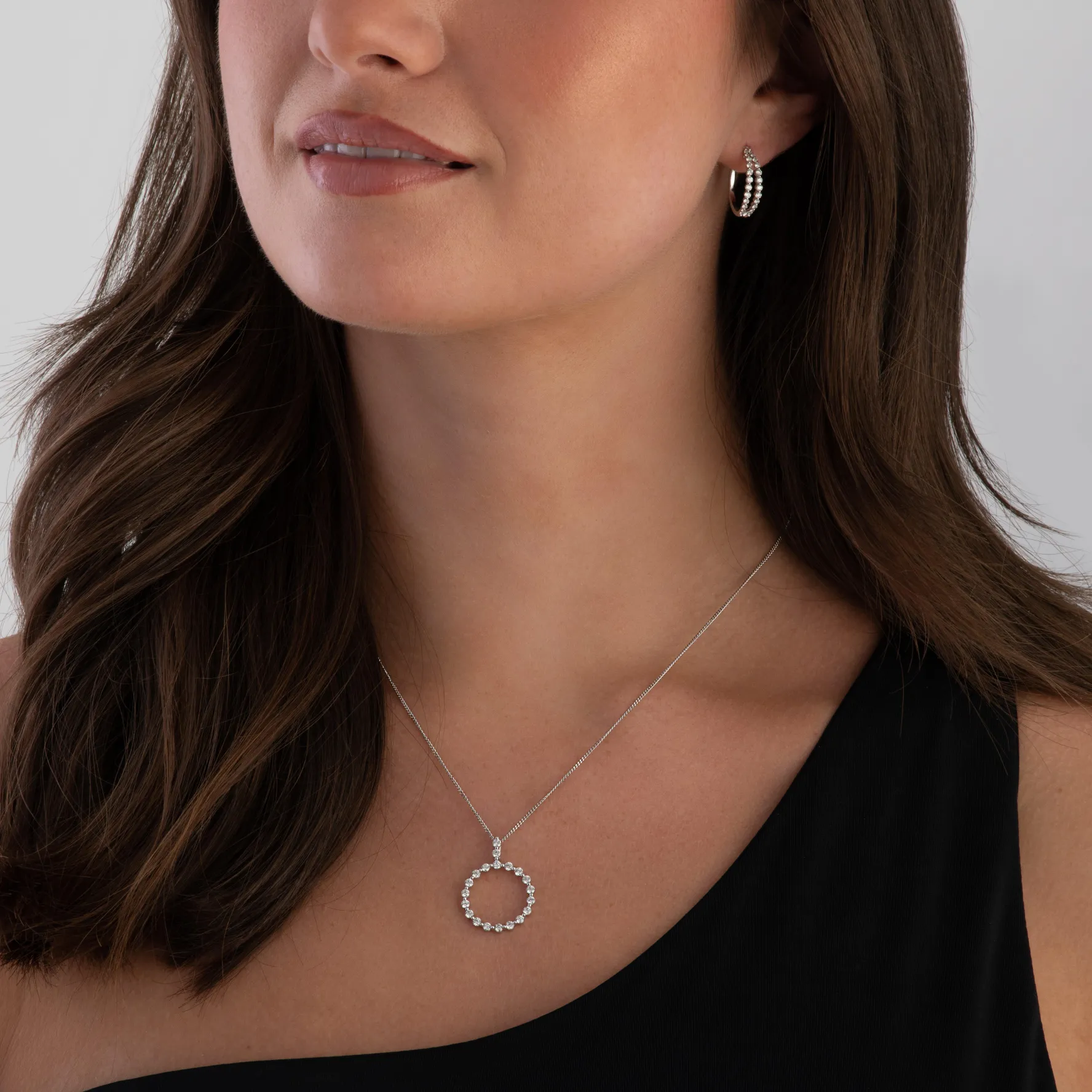 Beaverbrooks Starlit 18ct White Gold Diamond Pendant