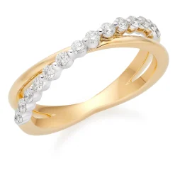 Beaverbrooks Starlit 18ct Yellow Gold Diamond Half Eternity Ring