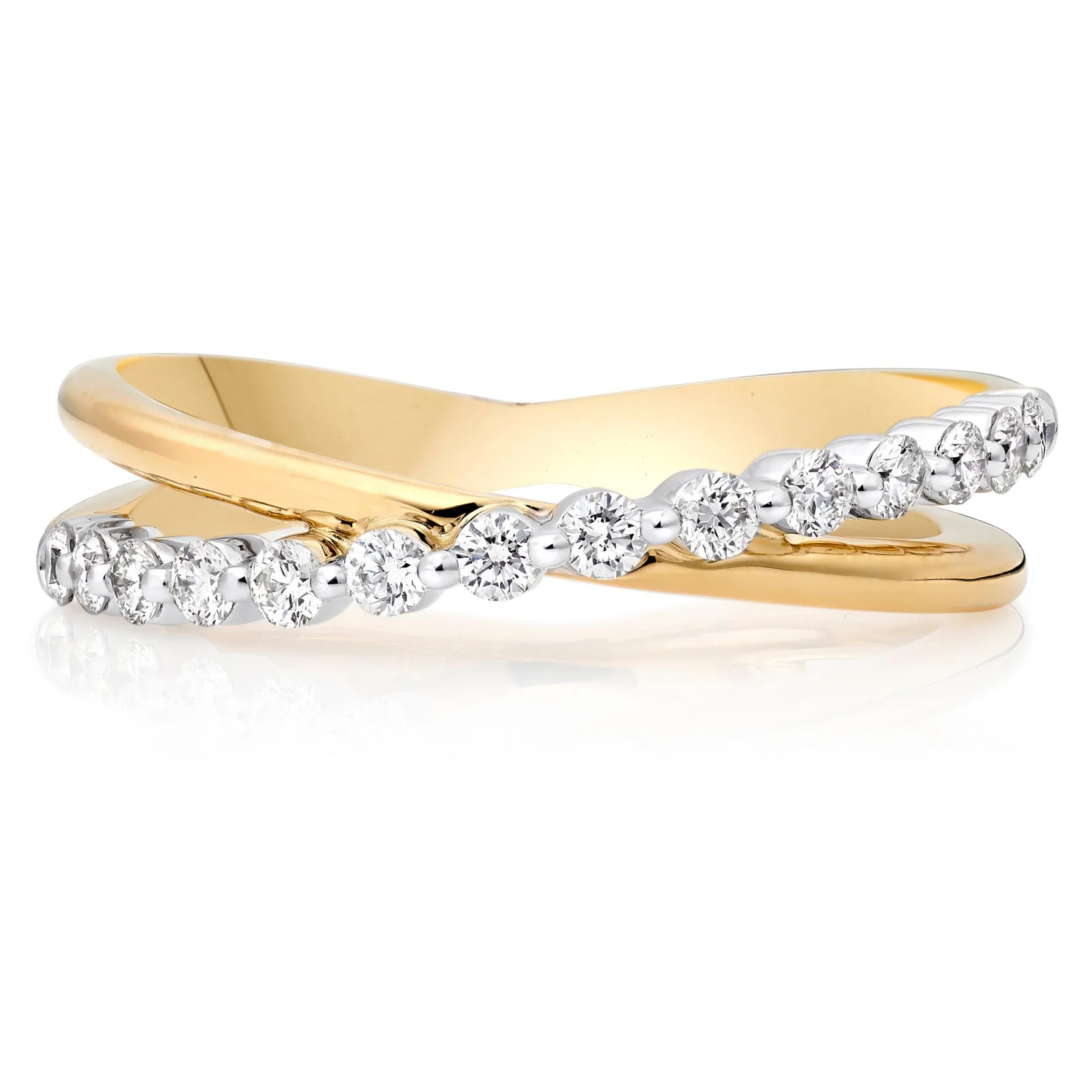 Beaverbrooks Starlit 18ct Yellow Gold Diamond Half Eternity Ring