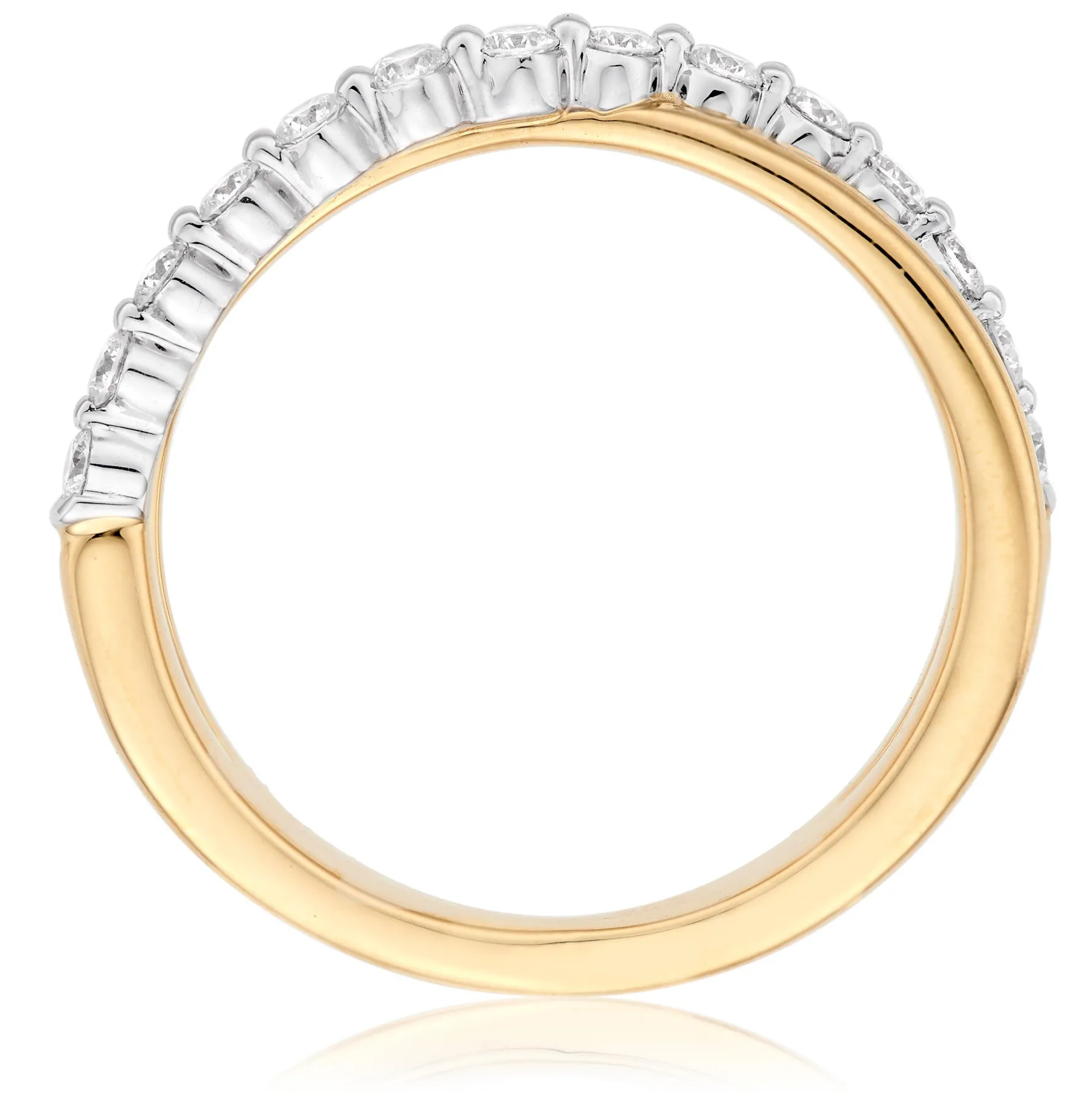 Beaverbrooks Starlit 18ct Yellow Gold Diamond Half Eternity Ring