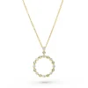 Beaverbrooks Starlit 9ct Yellow Gold Diamond Peridot Pendant