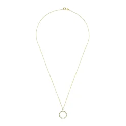Beaverbrooks Starlit 9ct Yellow Gold Diamond Peridot Pendant