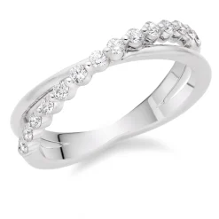 Beaverbrooks Starlit Platinum Diamond Half Eternity Ring