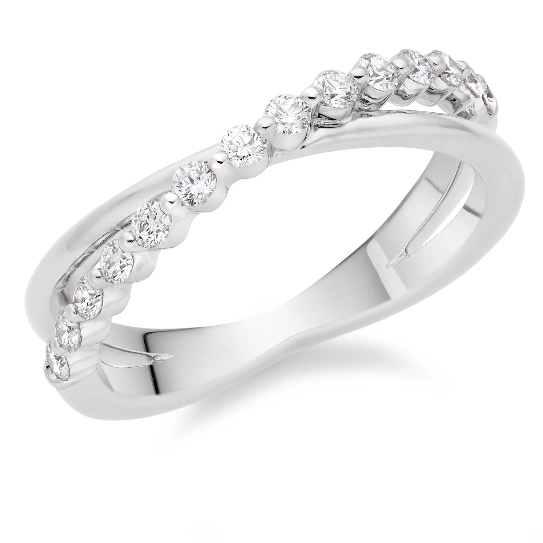 Beaverbrooks Starlit Platinum Diamond Half Eternity Ring