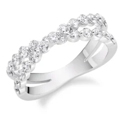 Beaverbrooks Starlit Platinum Diamond Half Eternity Ring