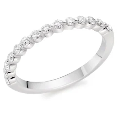 Beaverbrooks Starlit Platinum Diamond Half Eternity Wedding Ring