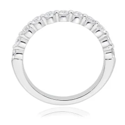 Beaverbrooks Starlit Platinum Diamond 2mm Half Eternity Ring