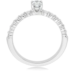 Beaverbrooks Starlit Platinum Diamond Oval Shaped Solitaire Ring