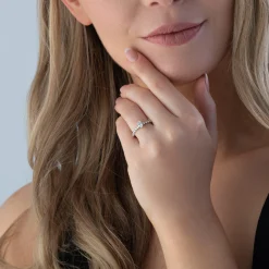 Beaverbrooks Starlit Platinum Diamond Oval Shaped Solitaire Ring