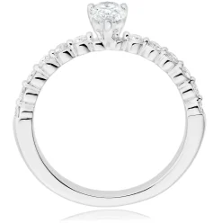 Beaverbrooks Starlit Platinum Diamond Pear Shaped Solitaire Ring