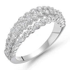 Beaverbrooks Starlit Platinum Diamond Half Eternity Ring