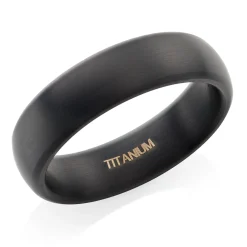 Beaverbrooks Titanium Black Matt Ring