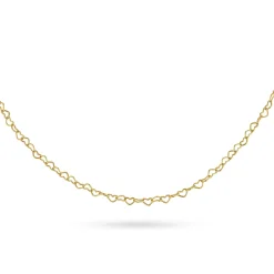 Beaverbrooks Yellow Gold Plated Heart Chain Bracelet
