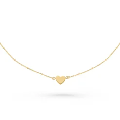 Beaverbrooks Yellow Gold Plated Heart Anklet