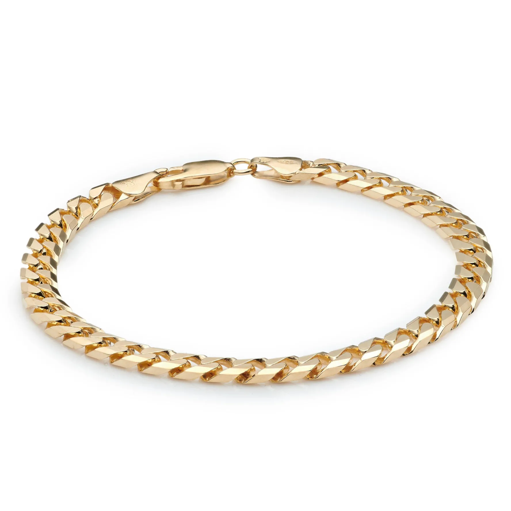 Beaverbrooks Yellow Gold Plated Men’s Curb Bracelet