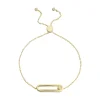 Beaverbrooks Yellow Gold Plated Cubic Zirconia Glide Bracelet