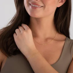 Beaverbrooks Yellow Gold Plated Heart Chain Necklace