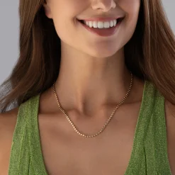 Beaverbrooks Yellow Gold Plated Circle Necklace