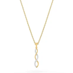 Beaverbrooks Yellow Gold Plated Cubic Zirconia Infinity Drop Pendant