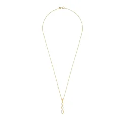 Beaverbrooks Yellow Gold Plated Cubic Zirconia Infinity Drop Pendant