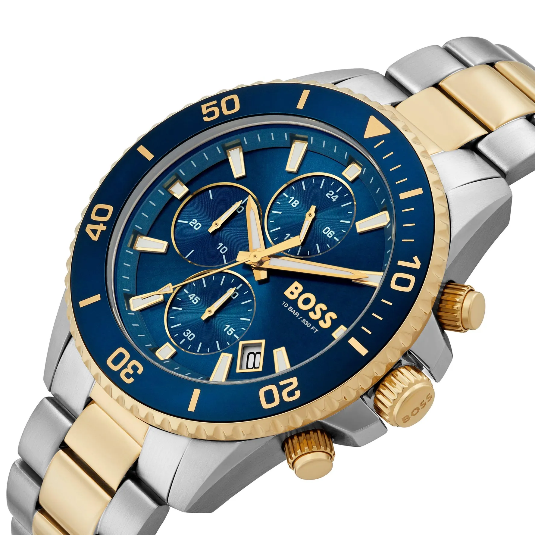 BOSS Admiral 46mm Stainless Steel and Yellow Gold PVD Chronograph Men’s Watch