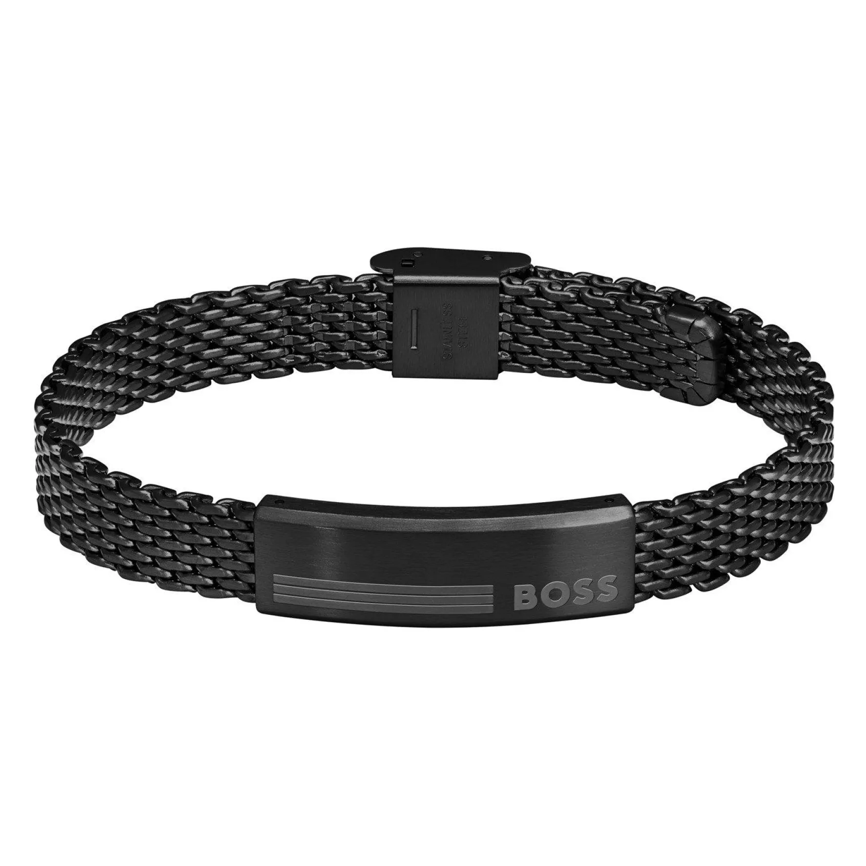 BOSS Alen Black Stainless Steel Men’s Bracelet
